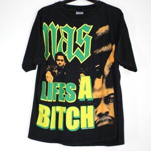 Super Fantasy Mens Medium / Large NAS AOP Rap Tee T-Shirt Q1108